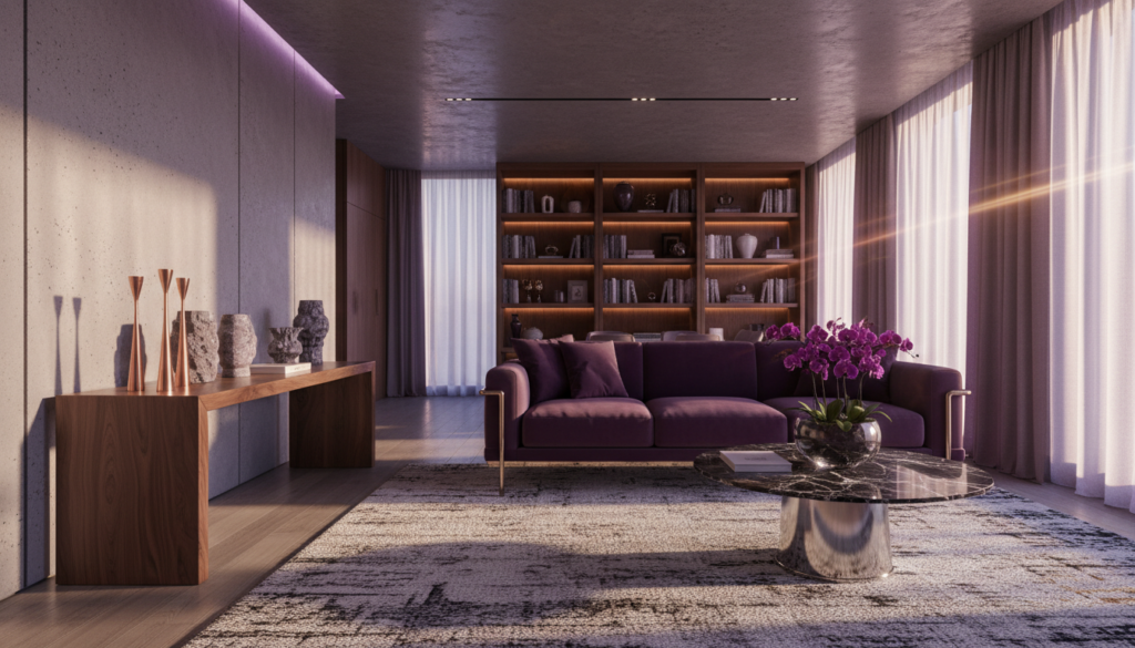 découvrez comment utiliser la couleur pourpre avec élégance dans votre décoration intérieure pour créer une ambiance raffinée et chaleureuse.