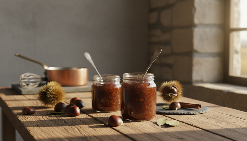découvrez notre recette traditionnelle onctueuse de confiture de châtaignes maison, idéale pour savourer un goût authentique et naturel.