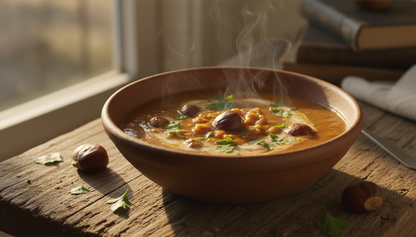 découvrez notre recette réconfortante de soupe châtaigne et potimarron, idéale pour savourer les saveurs chaleureuses de l'automne. facile à préparer et pleine de douceur.