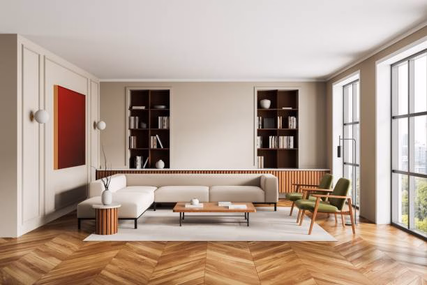appartement salon espace circulation meuble sur mesure
