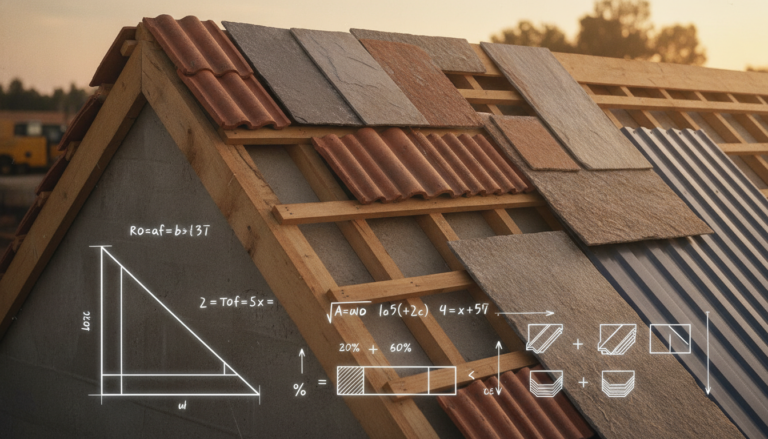 découvrez comment calculer la pente de toiture avec la formule adaptée et les pourcentages minimaux requis selon le type de couverture, tuiles ou ardoises, pour assurer une étanchéité optimale.