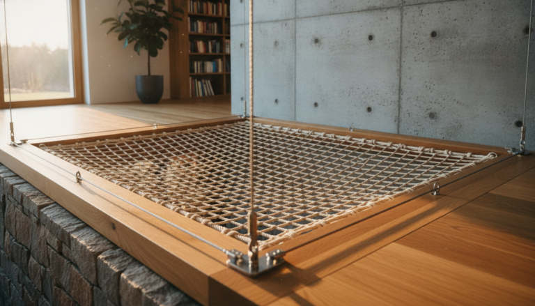 découvrez comment installer un filet de mezzanine suspendu en toute sécurité dans votre habitation grâce à notre guide pratique et complet.